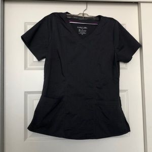 Healing Hands Gray Scrub Top